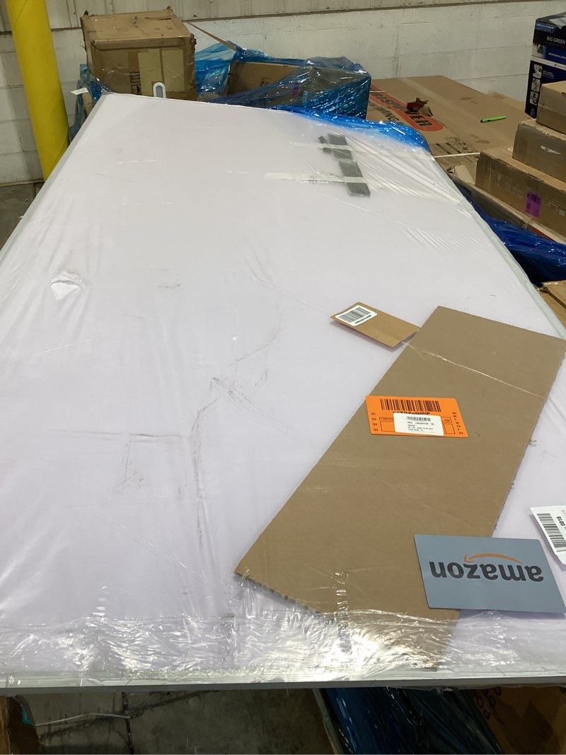 Condition photo showing As Is for viz-pro dry erase board/magnetic whiteboard, 8' x 4', silver aluminum frame