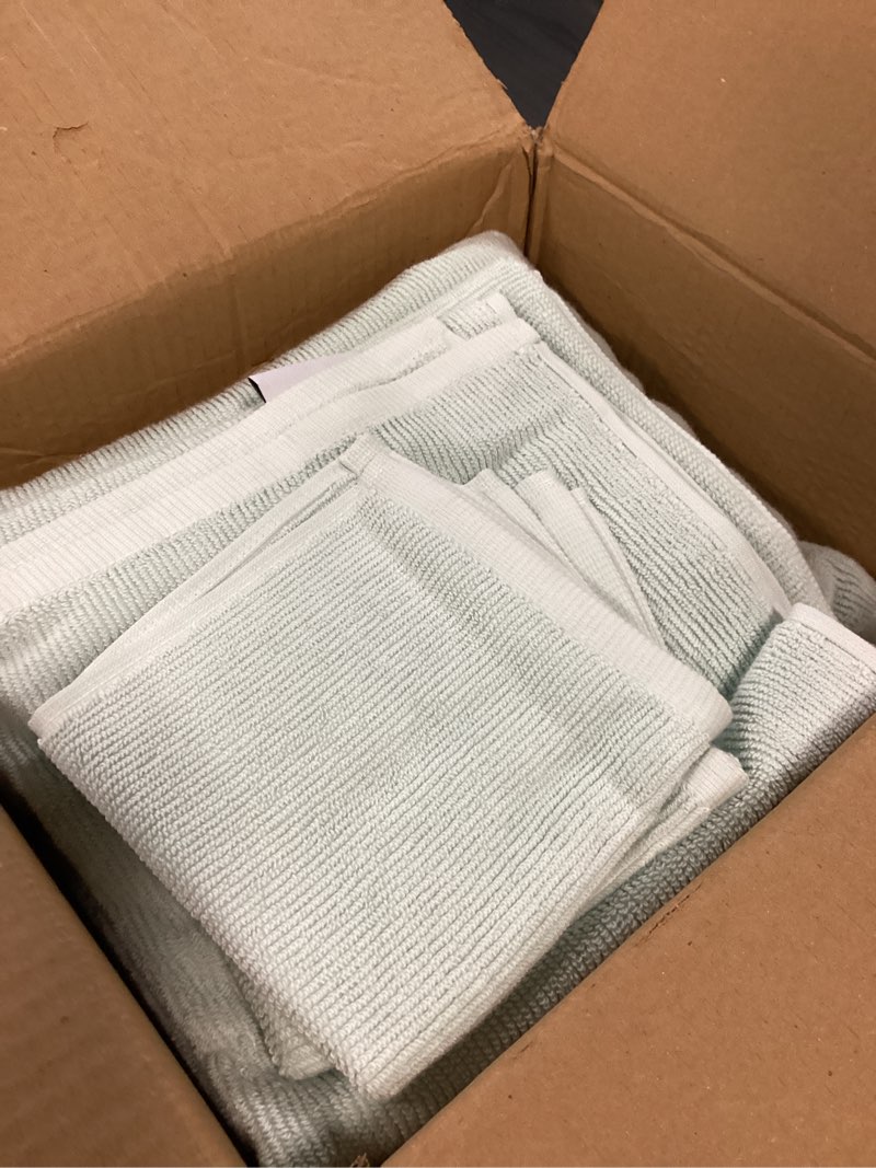 Condition photo showing Good Condition for turkish ribbed quick dry bath sheet bundle, one size, mist