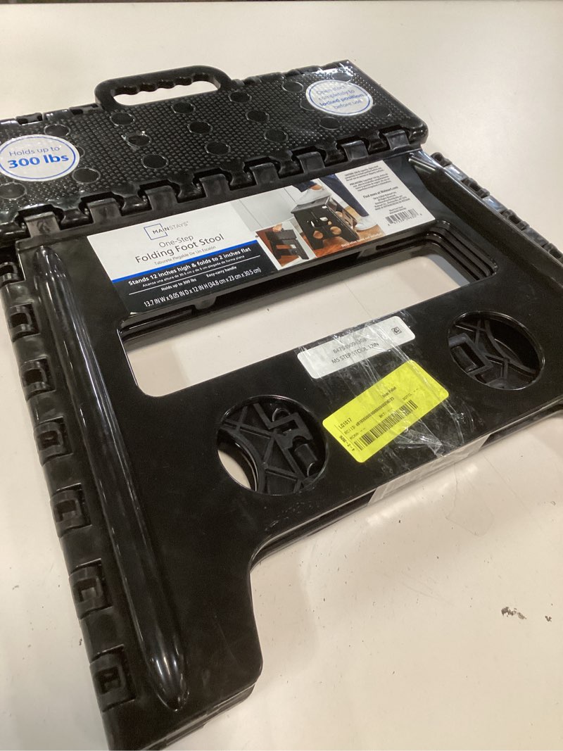 Condition photo showing Good Condition for mainstays one step folding step stool  black plastic