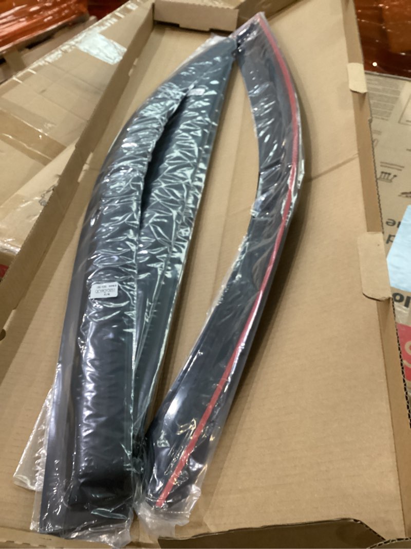 Condition photo showing New/Like New for FIILINES Rain Guards for Toyota Tacoma Double Cab 2016-2023, Tape-On Side Window Visors Window Deflectors for Tacoma, 4PCS, Black For Toyota Tacoma 2016-2023