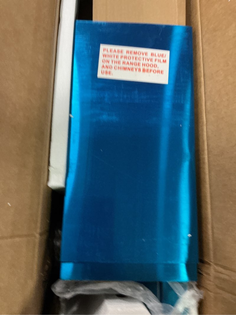 Condition photo showing Good Condition for Range Hood 30 inch, Wall Mount Vent Hood in Stainless Steel, Ducted/Ductless Convertible Duct, Kitchen Hood w/Baffle Filters, 3 Speed Fan, Energy Saving LED Light, Push Button Control