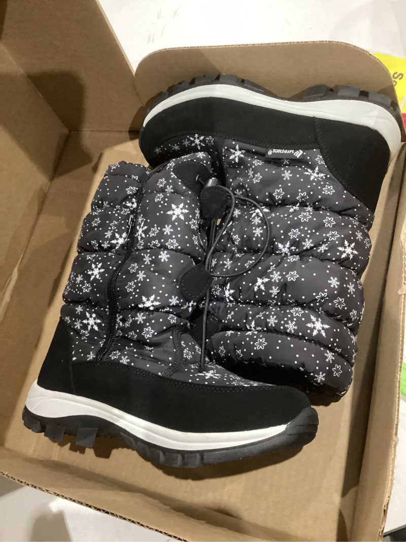 Condition photo showing New/Like New for CIOR Women's Waterproof Winter Snow Boots Warm Faux Fur Lined Anti-Slip Cold Weather Boots 7 Snow Black.25