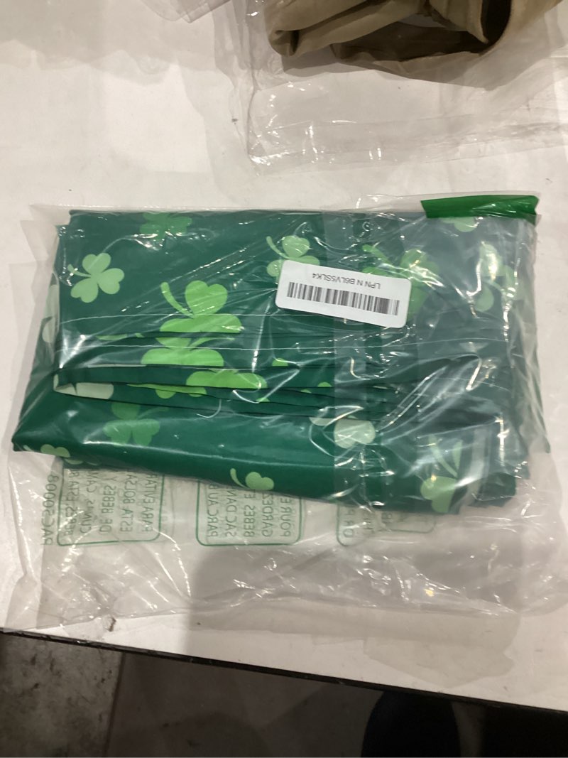 Condition photo showing Good Condition for XCHI Green Shamrocks St. Patrick's Day Tablecloth Rectangle Table Cloth Washable Table Covers for Indoor Dining Home Party Decorations 60x104 Inch 104" x 60" (Rectangular)