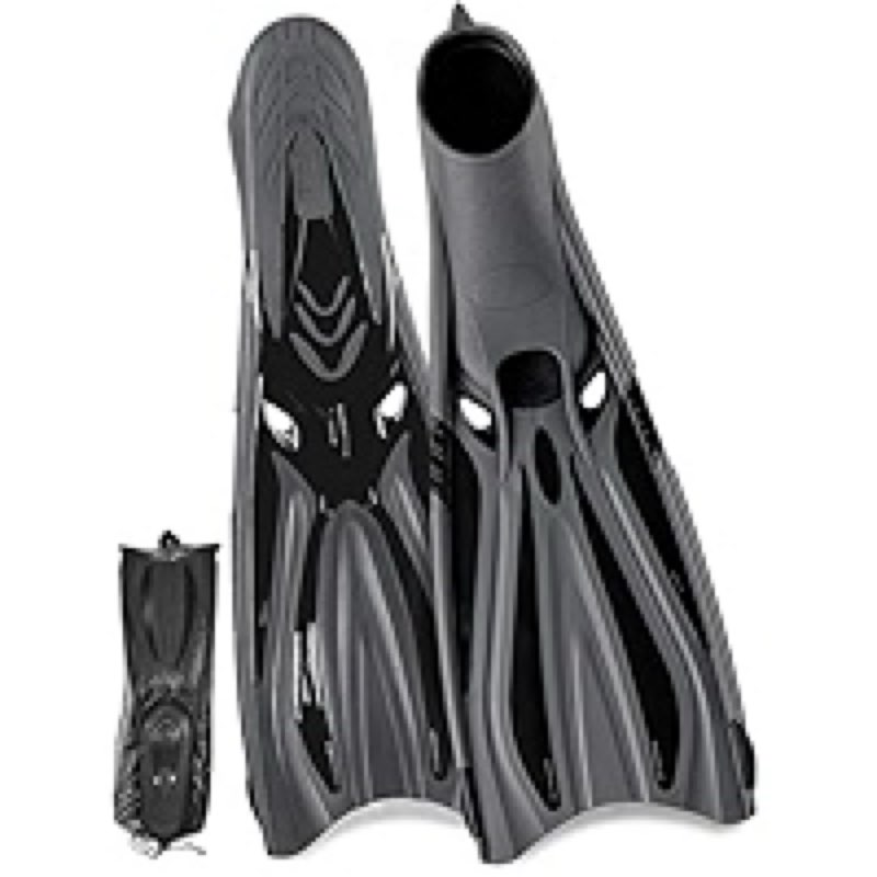(Similar to stock photo) size 7.5 M DiVLMT Adult Snorkel Fins - Men & Women's Scuba Diving Fins for Travel & Snorkeling (Grey Black, US 
