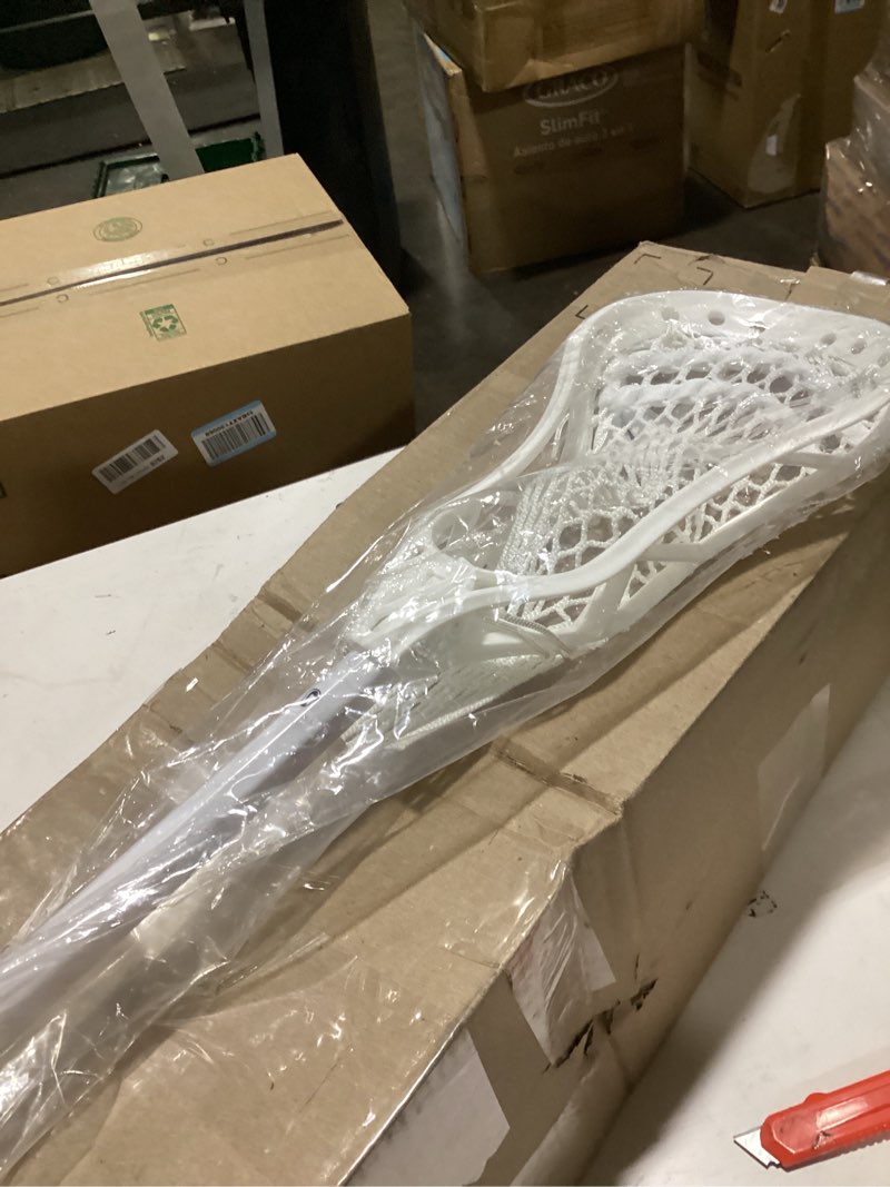 Condition photo showing As Is for signature starter stick - 28" or 19.5" - the best starter stick for kids - pro strung pocket, lightweight plastic shaft, play ready lacrosse stick, for entry level first time player 28”
