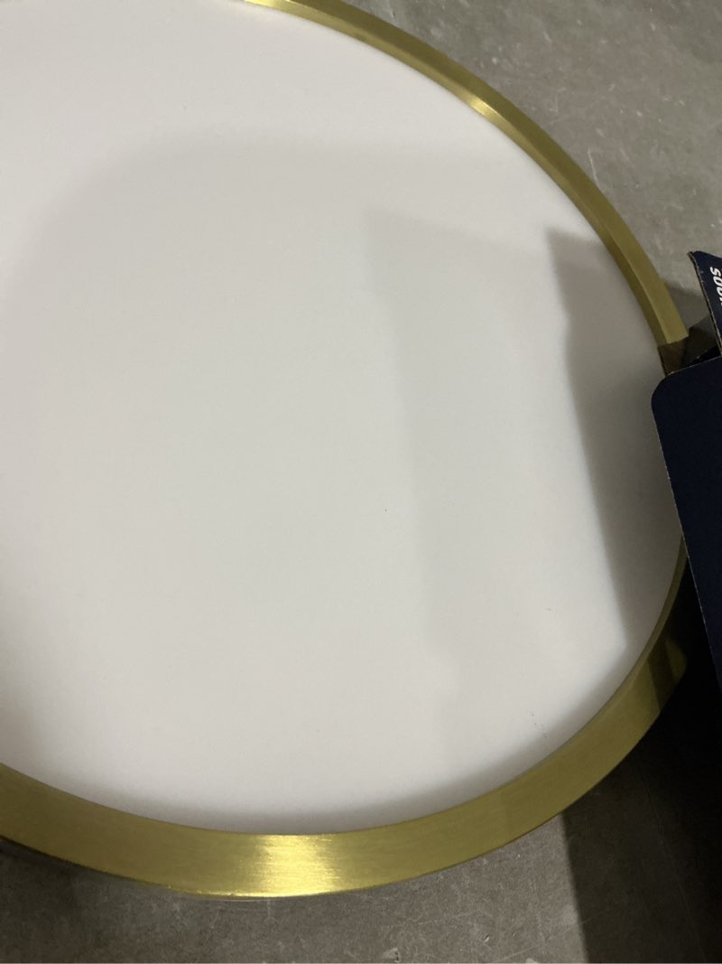 Condition photo showing As Is for project source 1 -light 13-in matte gold integrated led flush mount light
