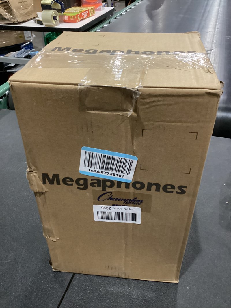 Condition photo showing New/Like New for Champion Sports Megaphone - Multiple Power Ranges and Features 12 Watts (White & Blue)