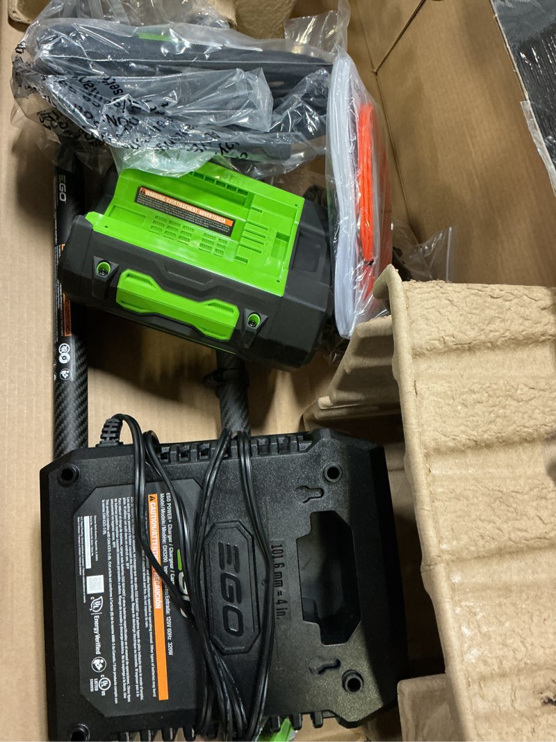 Condition photo showing Good Condition for ego power+ multi-head system with line iq, powerload 56-volt 17-in straight shaft attachment capable battery string trimmer 5 ah (battery included) (charger included)