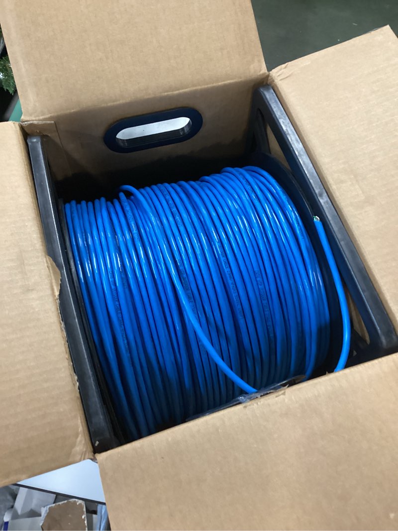 Condition photo showing As Is for Dripstone CAT6 Direct Burial Ethernet Cable – 23AWG Solid CCA UTP, Waterproof HDPE Insulated, Polyethylene (PE) Jacket for Indoor/Outdoor Installations (Blue - 1000ft) Blue 1000ft
