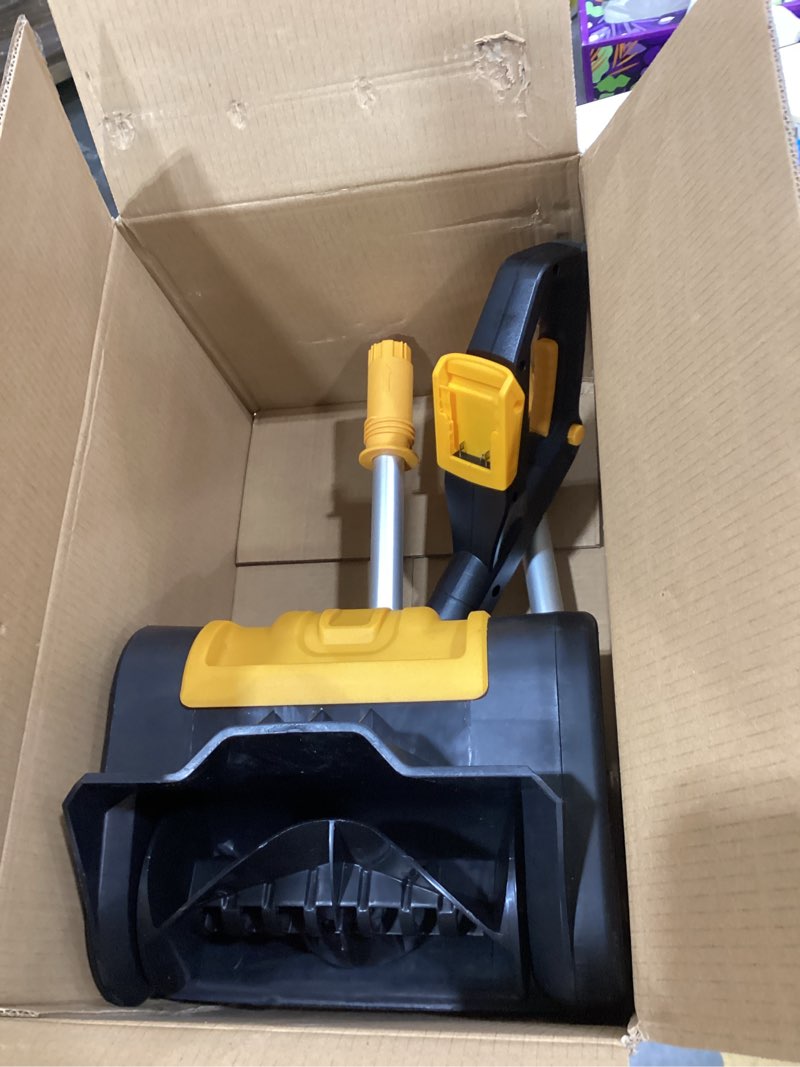 Condition photo showing Good Condition for cordless snow shovel compatible with dewalt 20v max battery (tool only), 11" lightweight electric snow blower with 20ft max throw & adjustable handle, snow thrower for driveway, deck, patio & steps