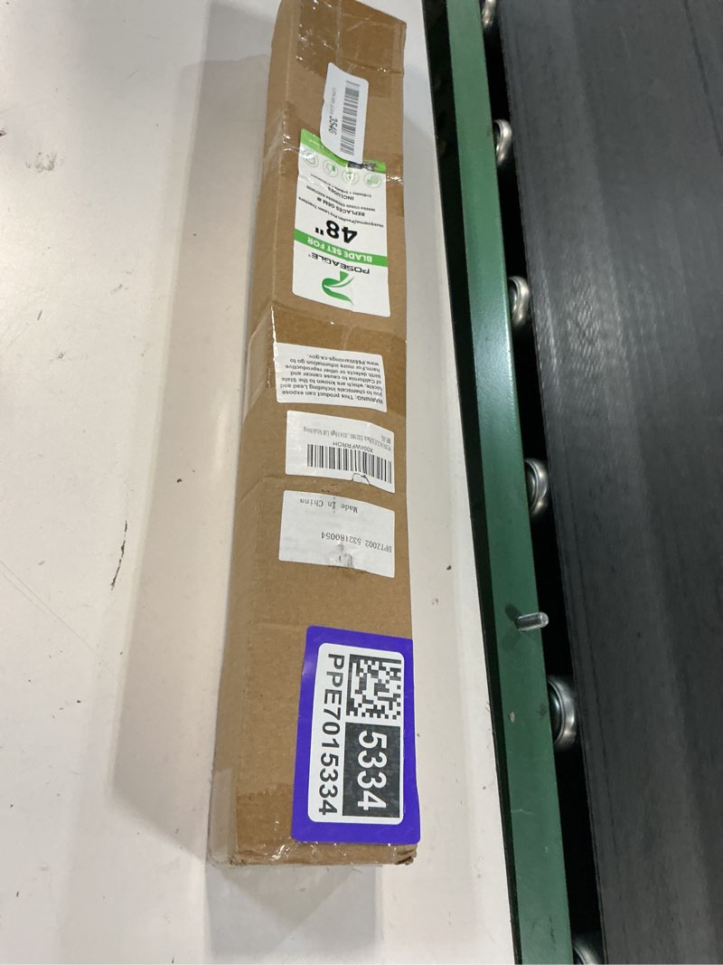 Condition photo showing New/Like New for 3 pack 532180054 lawn mower blades with 532193003 bolts - husqvarna 48 inch mower blades for yth24v48 yth24k48 yth2348 yth2448 craftsman poulan pro replace 532173920 180054 high lift mulching
