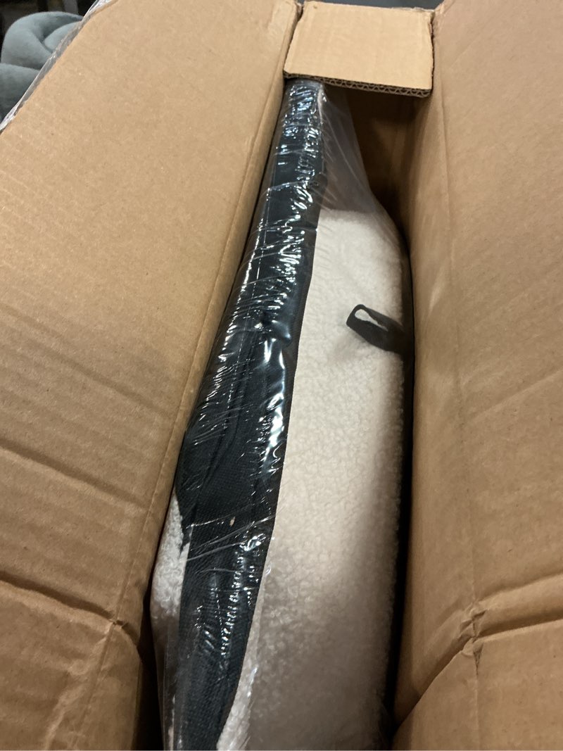 Condition photo showing Good Condition for White Ottoman with Storage Space, Foldable Footrest Vanity Stools, Partition Defragmentation and Easy Setup(White-D1)