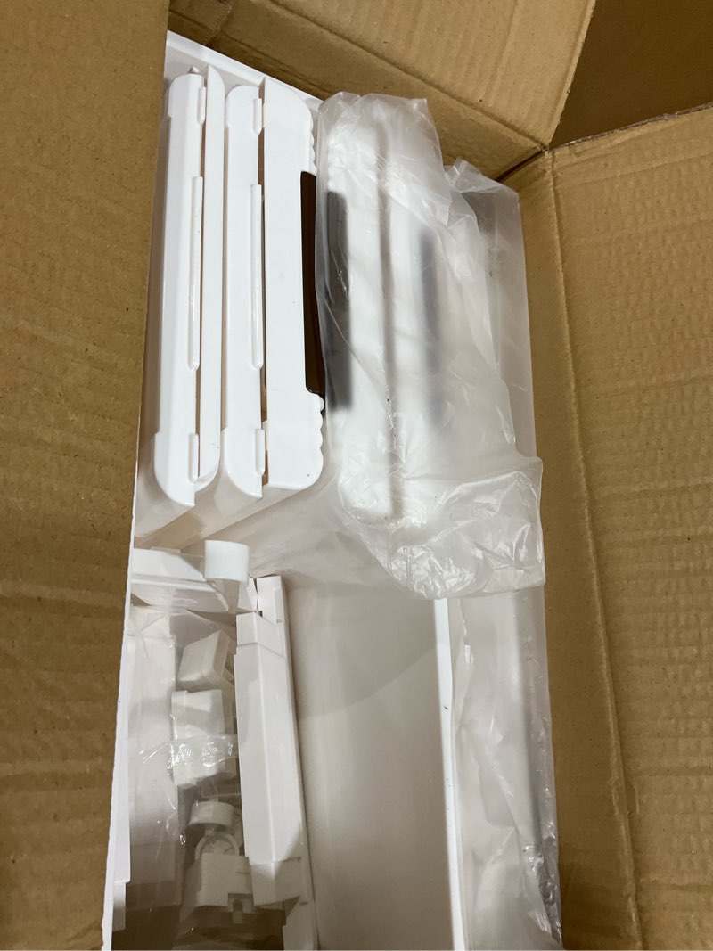 Condition photo showing As Is for 3 Drawers Slim Bathroom Storage Cabinet Dresser, Narrow Plastic Rolling Cart Organizer with Drawers, for Small Spaces, Kitchen, Laundry, Office, Bedroom, White White 7.5"x16.5"xx22.2"(3-Drawer)