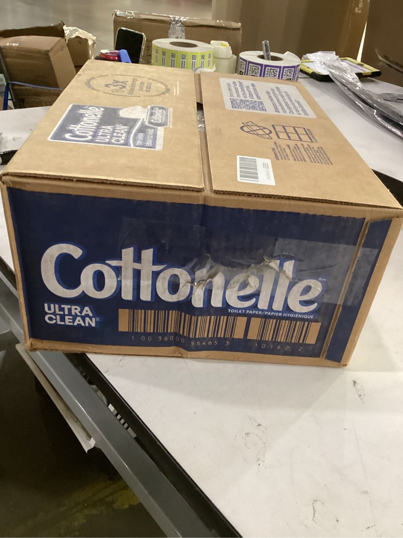 Condition photo showing New/Like New for cottonelle ultra clean toilet paper with active cleaningripples texture, strong bath tissue, 24 family mega rolls = 132 regular rolls (4 packs of 6) family mega roll 353 sheets (pack of 24)