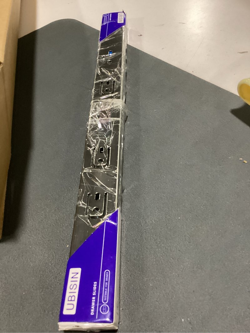 Condition photo showing Good Condition for heavy duty locking drawer slides full extension runners with lock 12 14 16 18 20 22 24 26 28 30 32 34 36 38 40 inch side mount rails for drawer capacity 250lb 1 pair load:250 lb (with lock) -w:53mm 16 inch