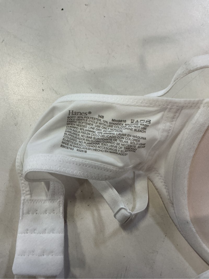 Condition photo showing Good Condition for hanes womens no-show wireless bra, concealing petals no-show bra with convertible straps 34b