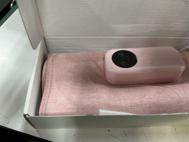 Condition photo showing New/Like New for air compression leg massager, cordless calf massager with heat, air compression leg massage for circulation and pain relief, gifts for dad mom men women, pink (single) pink-a