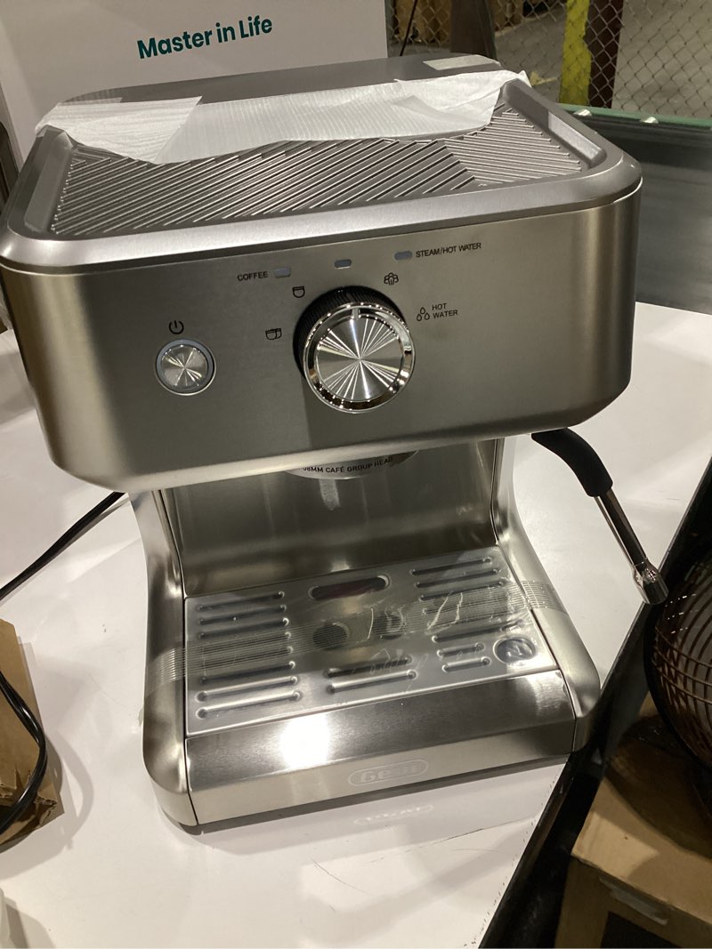 Condition photo showing Good Condition for Gevi EzBru 1000C Commercial Grade Espresso Machine | 20Bar Pump + PID Temp Control (Adjustable Shot/Temp) | 58mm Portafilter w/Pressure Gauge | 2.2L Tank & Barista Kit | Home & Café Use