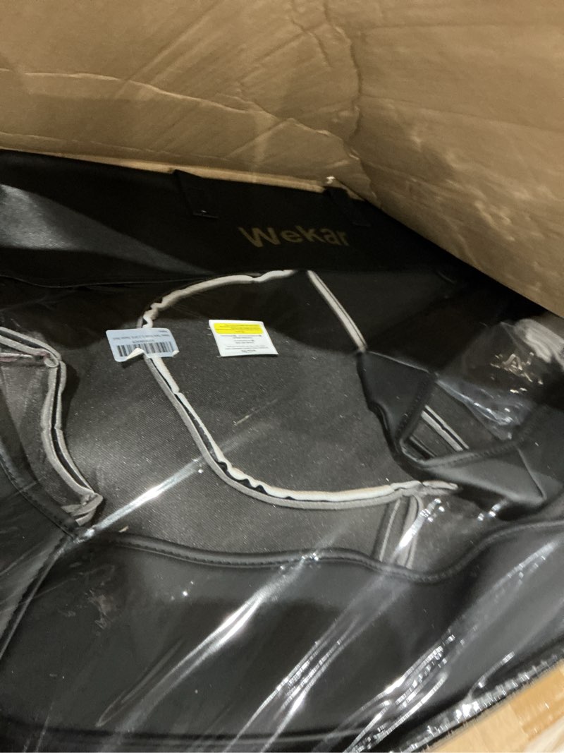 Condition photo showing As Is for tesla model 3 car seat covers nappa leather car interior seat airbag compatible cushion cover full set custom fit 2023 2022 2021 2020 2019 2018, nappa black model 3 full sets nappa black