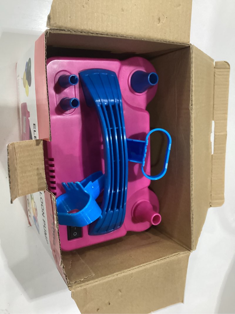 Condition photo showing As Is for balloon pump 600w 110v electric balloon pump portable electric inflator balloon air pump-2 tying tools balloon blower for party decoration, not tested