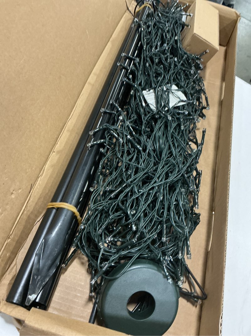 Condition photo showing As Is for Flacchi 10 FT 404 LED Star String Lights Outdoor - Pole Set with Remote, Multiple Lighting Modes, Timer, and Waterproof Feature for Ultimate Holiday Decor (Cool White) Cool White 10FT/404LED