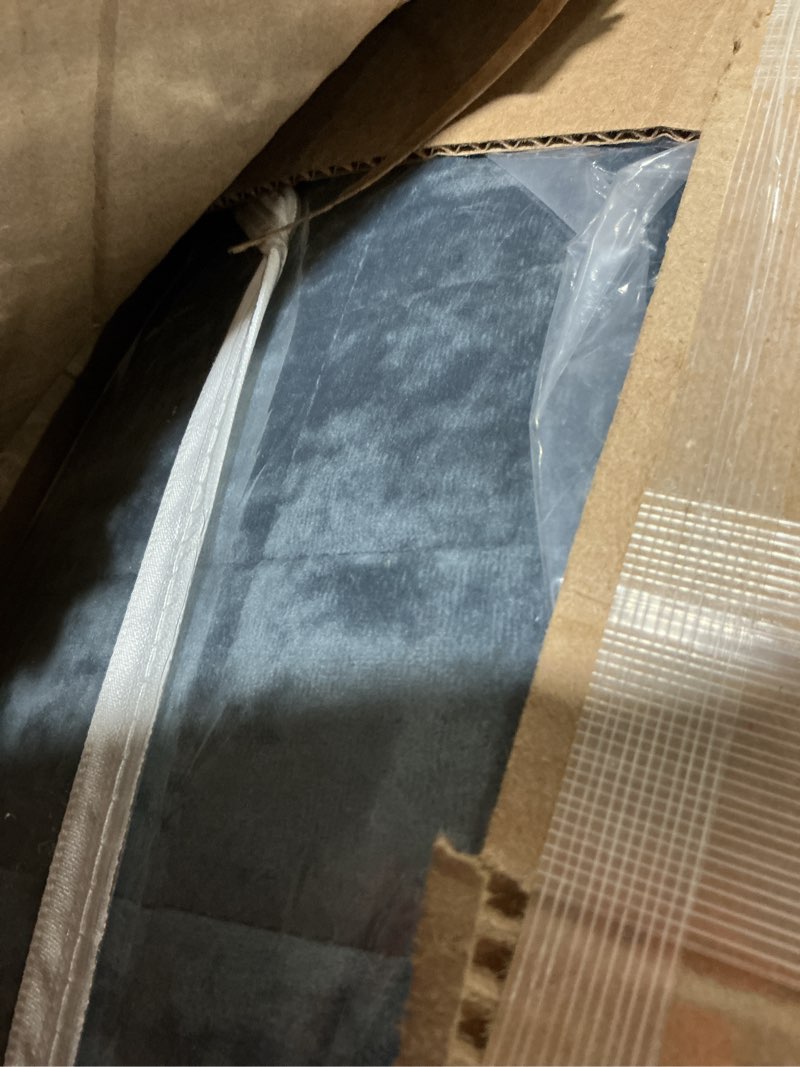 Condition photo showing Good Condition for Luxurious Velvet Quilt Oversize King Size Set Ultra Soft Bedding Set Quilted Bedspread Coverlet with 2 Matching Pillow Shams for All Season 120"x128",Blue Gray Blue Gray Super King