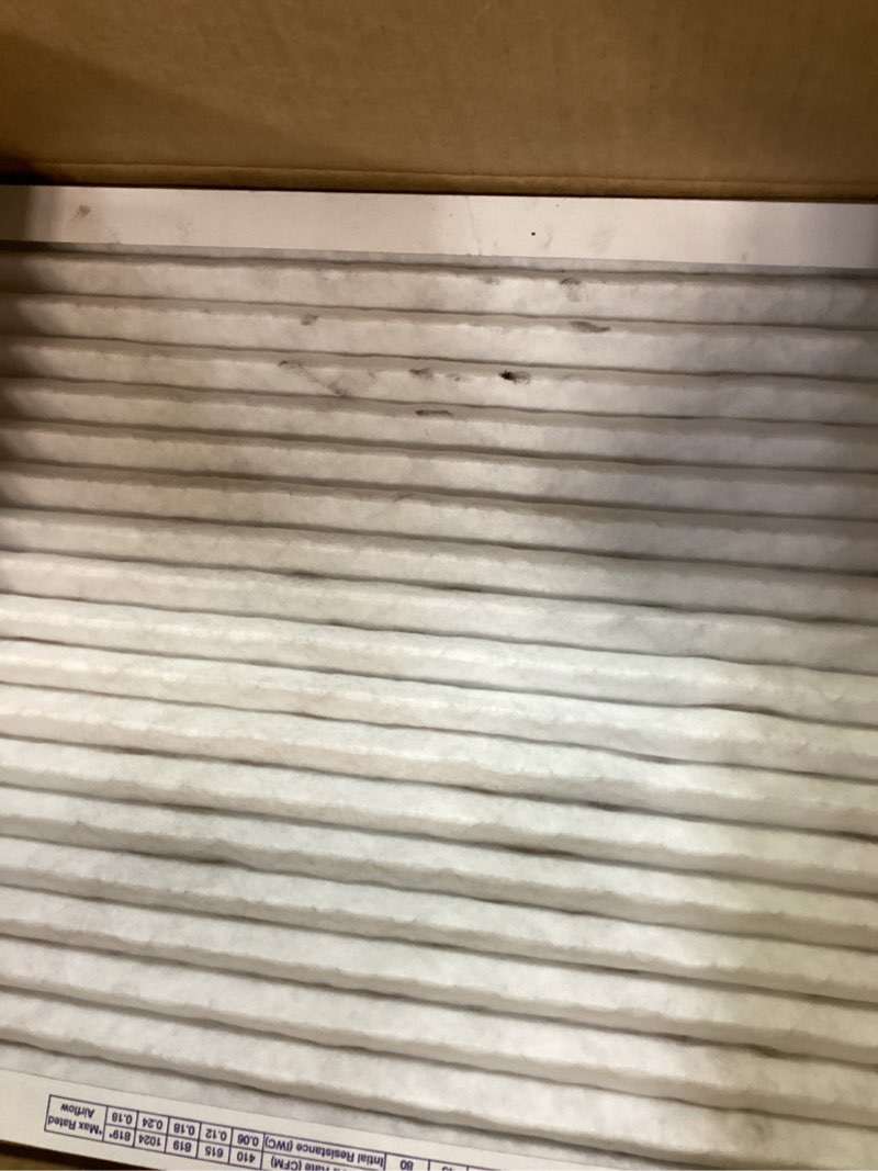 Condition photo showing As Is for aerostar 16x25x1 merv 11 air filter, 4 count, actual size (15.75 x 24.75 x 0.75), hvac, air conditioning & furnace filter for dust, pet dander, smoke & allergies (mpr 1200 / fpr 7), made in usa 4 pack merv 11 advanced