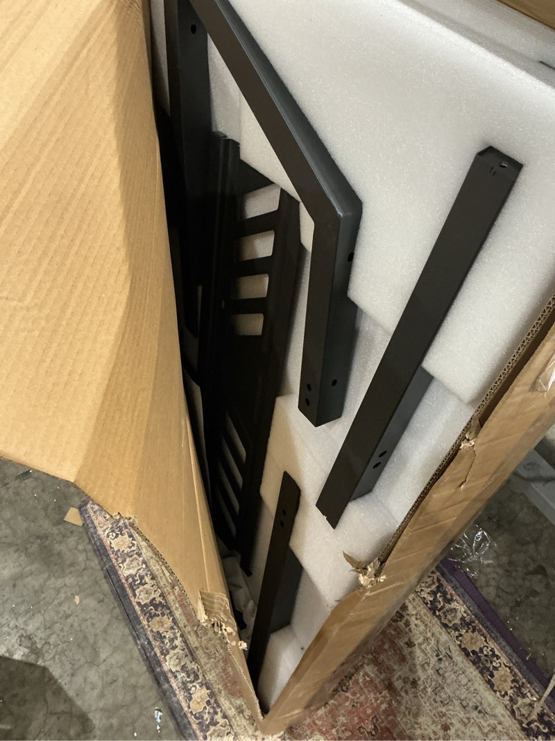 Condition photo showing Good Condition for heavy duty mobile tv stand rolling tv cart with wheels for 32-85 inch flat/curved led/lcd/oled portable floor tv stand with wooden shelves, height adjustable holds up to 220lbs,max vesa 600 x400mm fit 32"-85" tvs