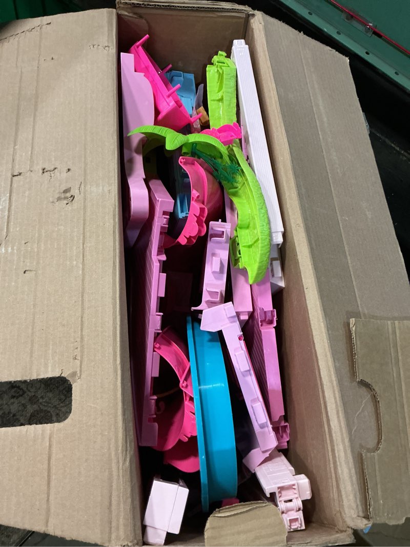 Condition photo showing Good Condition for Barbie Dreamhouse, Pool Party Doll House with 75+ Pieces and 3-Story Slide, House Playset, Pet Elevator and Puppy Play Areas