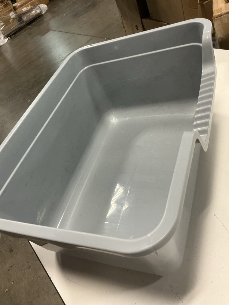 Condition photo showing As Is for (similar)large cat litter box with high sides,durable open top cat litter pan for kitty,plastic indoor big cat box with high wall,senior cat toilet with low entry,easy to clean,anti-splashing(grey)