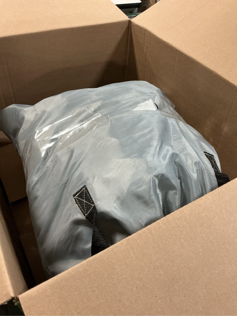 Condition photo showing As Is for knzzo full air mattress with built-in pump, 18" top inflatable mattress with waterproof flocking fab