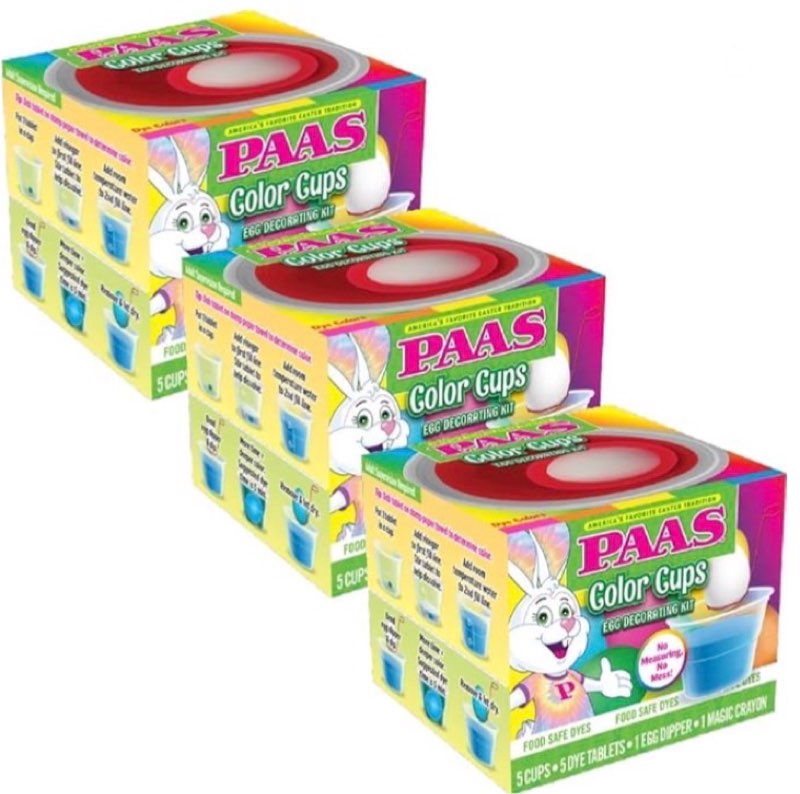 PAAS Colored Egg Decorating Kit (3 Pack) - America's Favorite Easter Tradition