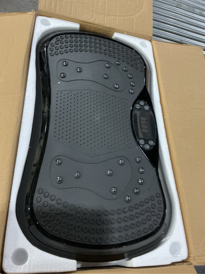 Condition photo showing Good Condition for vibration plate exercise machine for lymphatic drainage, vibration machine for full-body weight loss shaping, vibrate fitness platform 400 lbs & 200 adjustable speeds for women men home black