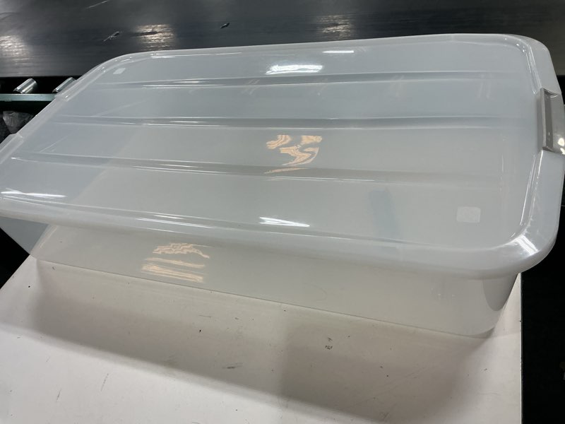 Condition photo showing As Is for lid storage box 