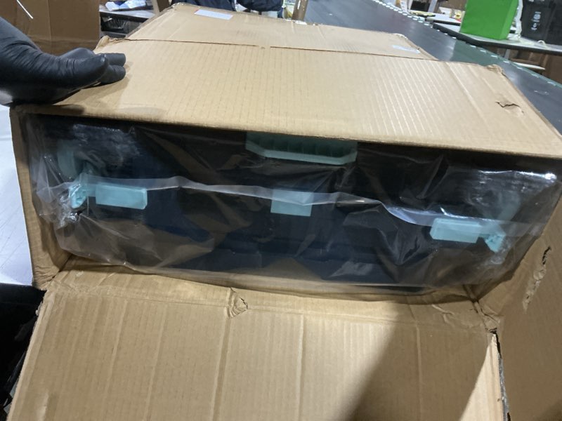 Condition photo showing Good Condition for foldable shopping cart, 200 lbs capacity grocery cart on wheels with two collapsible crate heavy duty collapsible carts with foot brake for groceries, office, warehouse and supermarket 2 storage crates