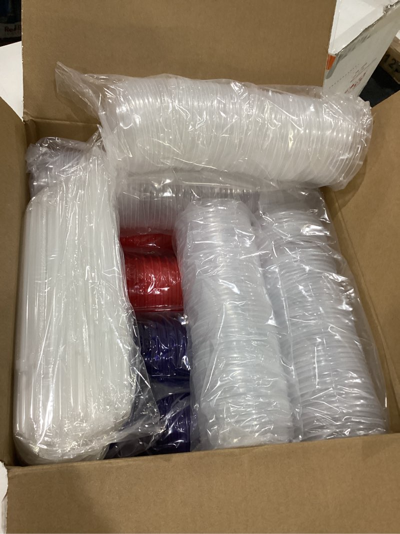 Condition photo showing Good Condition for L LIKED 12 Oz Kid Cups with Lids and Straws Bulk, 4 Colours Assorted Total 200 Count Reusable Cups, BPA-Free, Perfect for Picnic, Celebration and Holiday