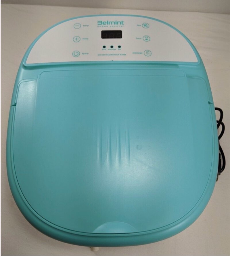 Condition photo showing New/Like New for belmint foot & calf spa bath massager w/ heat 6x pressure node rollers bubbles