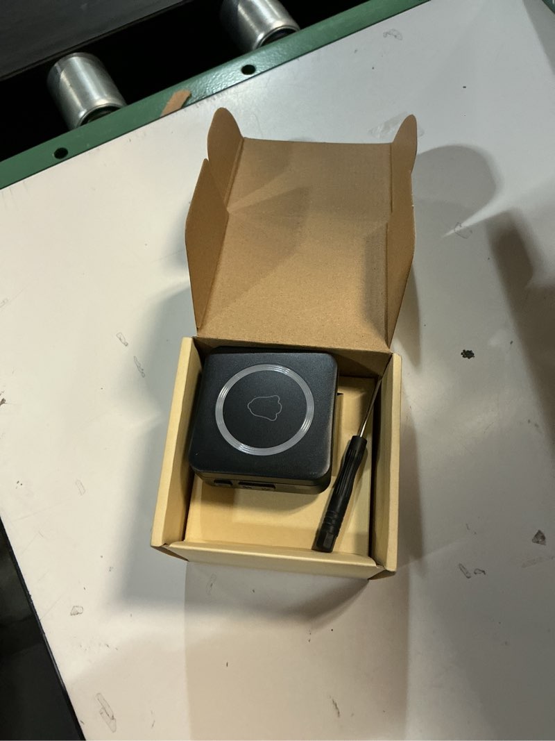 Condition photo showing Good Condition for wireless doorbell chime compatible with blink video doorbell (1st & 2nd gen), indoor plug-in receiver & wired transmitter kit, 58 melodies, 5 volume levels (1video doorbell extender 1 chime) 1video doorbell extender 1 chime black