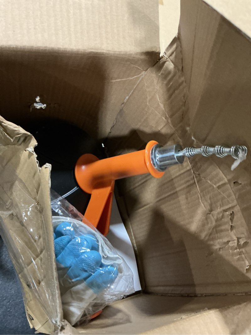 Condition photo showing Good Condition for Drain Auger, Clog Remover with Drill Adapter, 25 Feet Flexible Plumbing Snake Use Manually or Powered for Kitchen, Bathroom and Shower Sink, Comes with Gloves (orange)