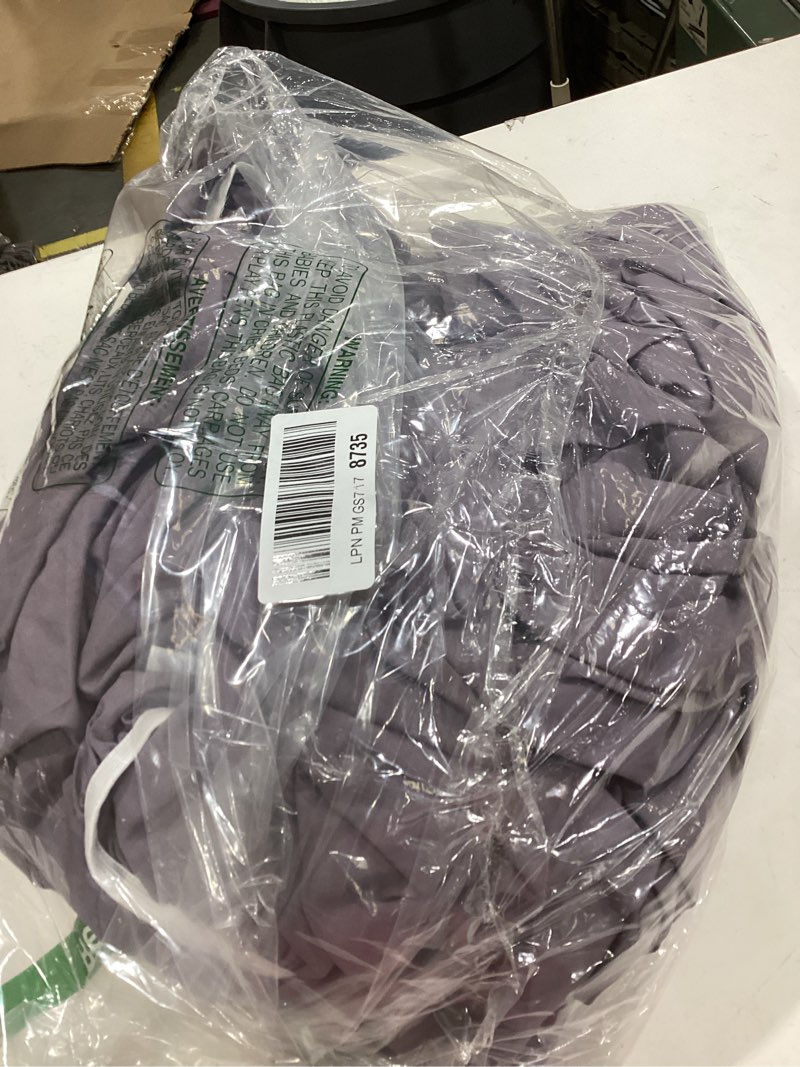 Condition photo showing New/Like New for nestl short queen bed sheet set - grayish purple - instantly soft microfiber, no break-in wash - 4-piece deep pocket sheets & pillowcases, stays put all night short queen 27 - grayish purple