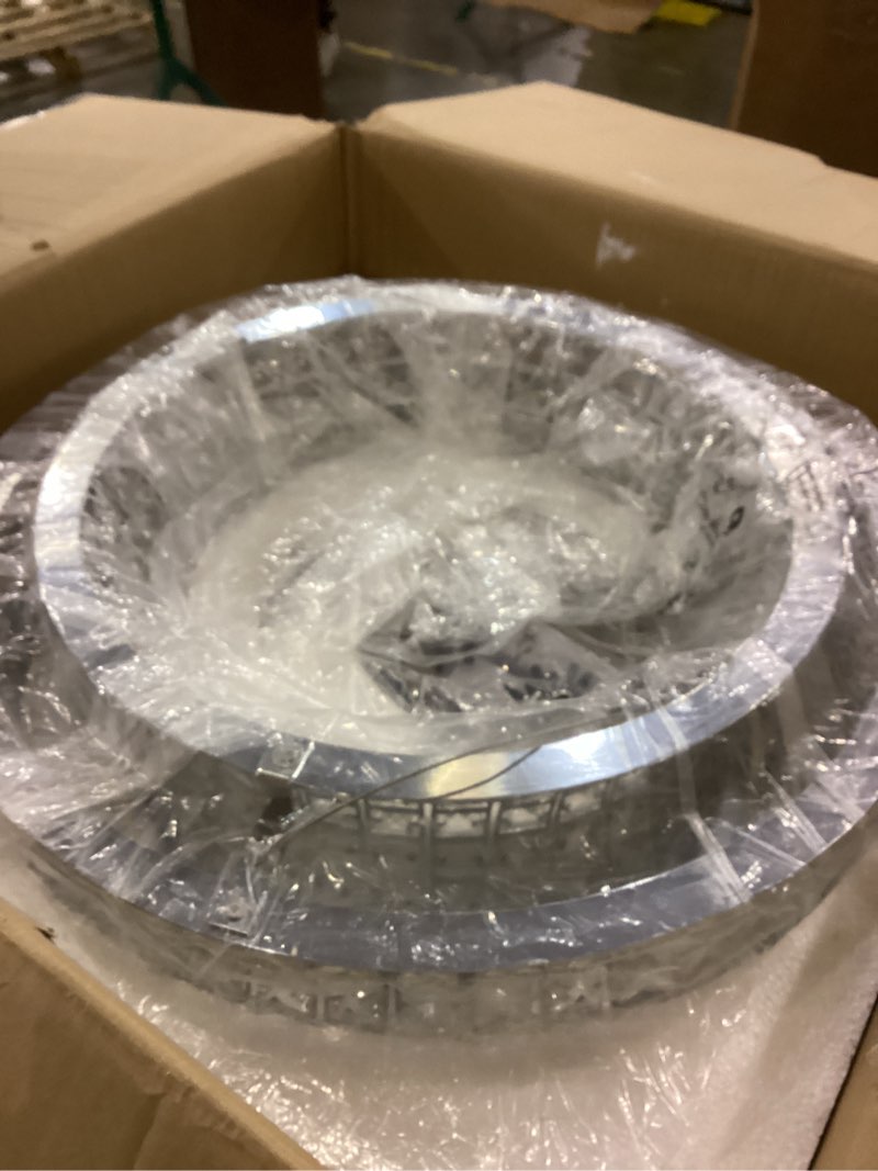 Condition photo showing Good Condition for AOOCHOK Modern Crystal Chandelier for Dining Room, LED Chrome Pendant Lights, Round Crystal Hanging Lamp for Dinning Room, Corridor, Balcony, Kitchen Island, ?20 inch