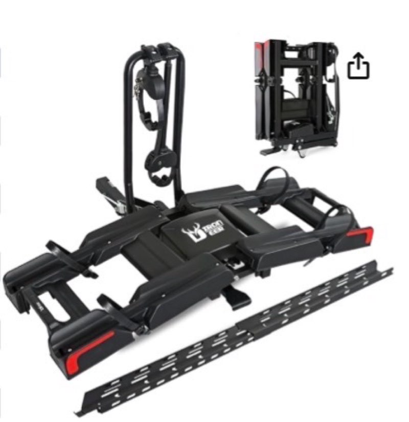 IRON DEER  Hitch E-Bike Rack  Model: Eco Pro  Color: Black  Package Dimension: 30.51" x 11.42" x 27.56"  G.W/N.W:66/59 lbs  Carton No.: