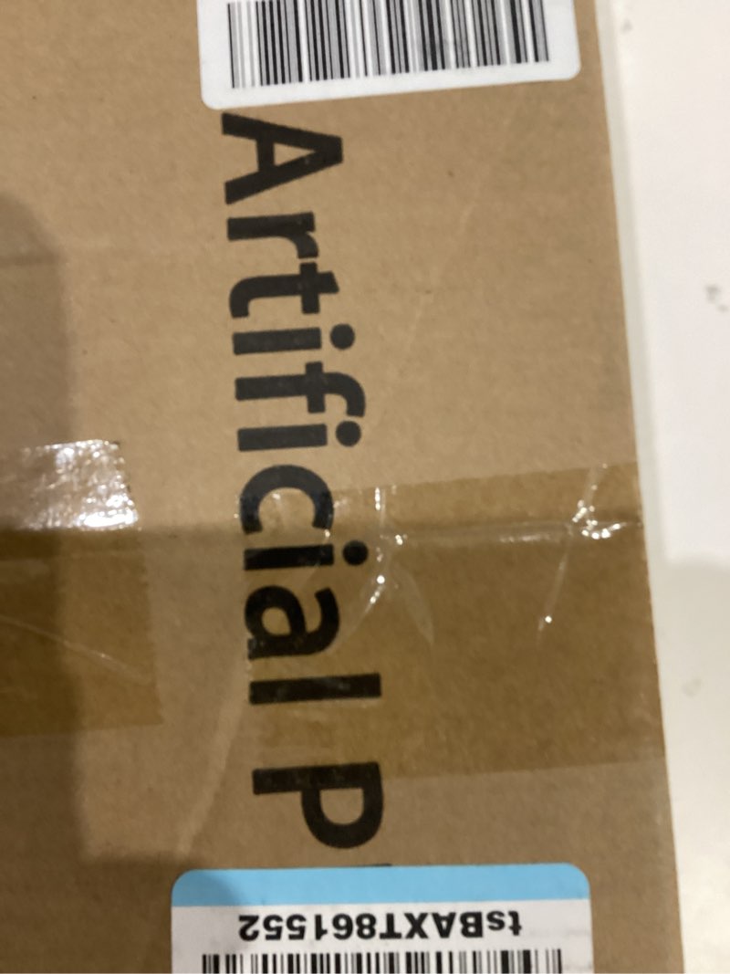 Condition photo showing As Is for Tall UV Resistant Ficus Tree Artificial?4ft(48in) Faux Ficus Tree with Realistic Smooth and Shiny Leaves? Fake Trees Indoor Outdoor for Home Office Living Room Bedroom Foyer Porch Decor.