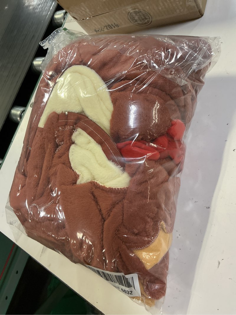 Condition photo showing Good Condition for GLIGARA Halloween Character Costumes Monkey Brown plush adult Onesie (XL)