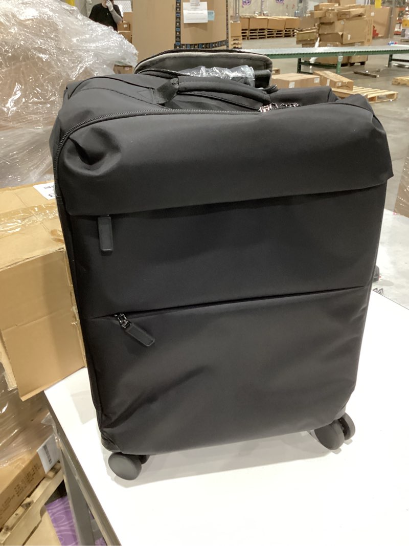 Condition photo showing As Is for lipault - plume packing case long trip spinner luggage for women - black