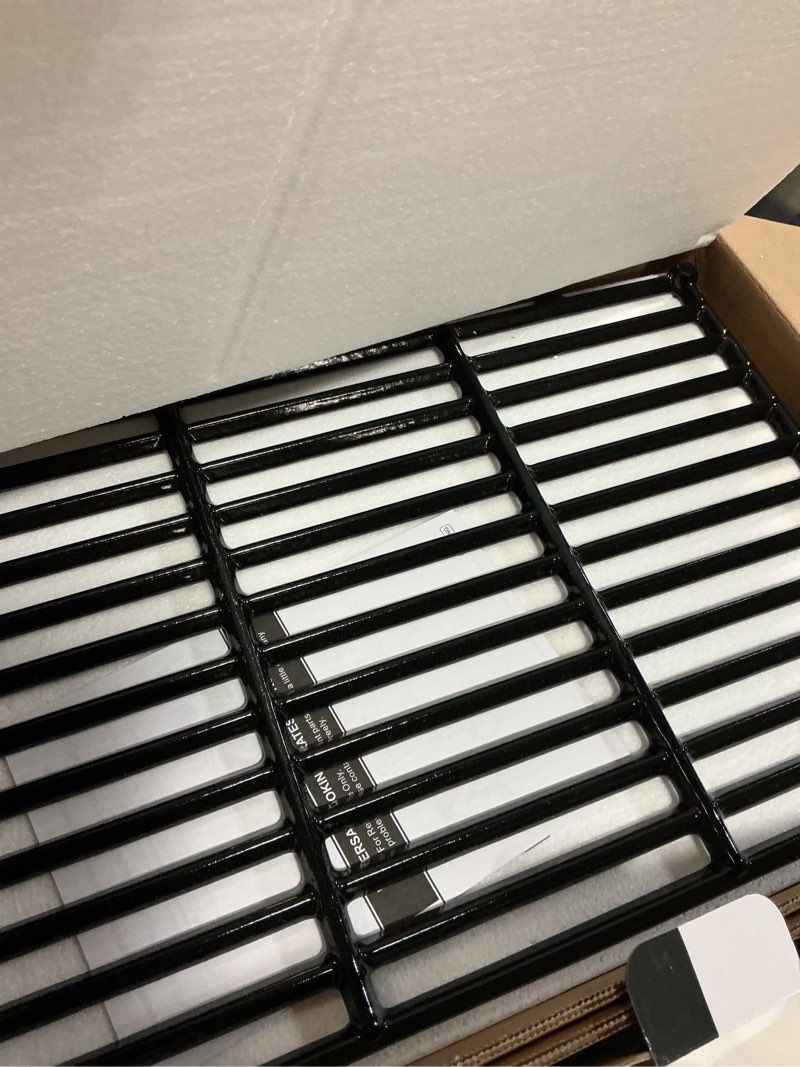 Condition photo showing Good Condition for 17.5" grill grates for weber spirit 300, grill parts for weber spirit e310 & gs4 spirit ii 300 series, spirit ii e310, spirit 2 e310, genesis silver/gold b & c,porcelain enameled cast iron grate 7638 17.5" porcelain cast iron