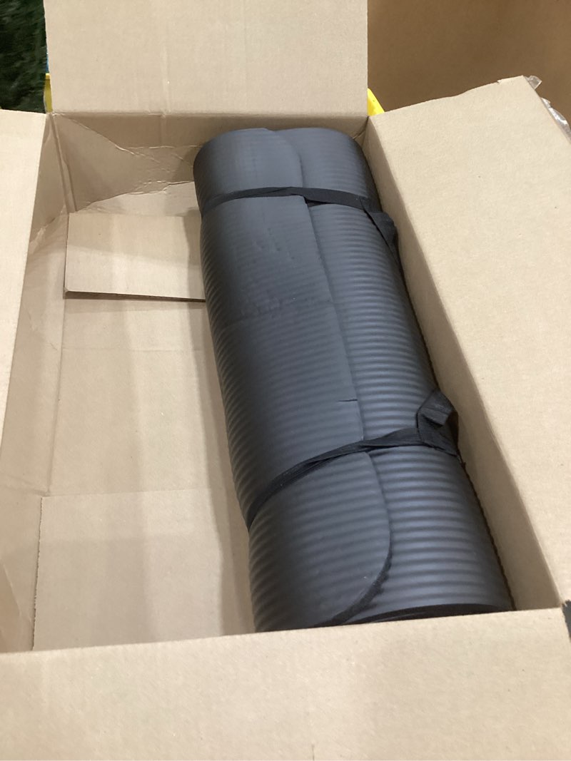 Condition photo showing Good Condition for retrospec solana yoga mat thick 1/2in non-slip workout mat with nylon strap - 72x24in exercise mat for pilates, stretching & fitness - bpa free, easy clean black 1/2 inch