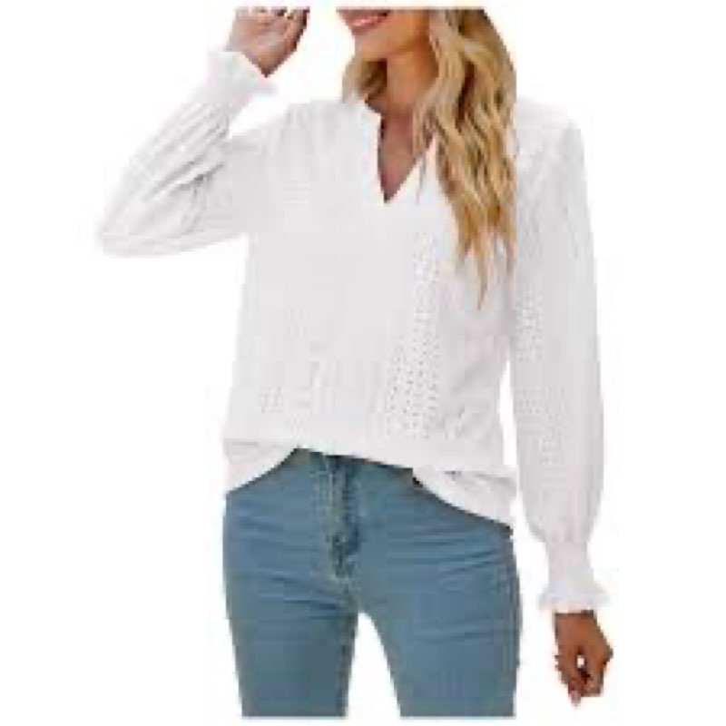 Womens 3 4 Sleeve Blouse Long Sleeve Business Casual Tunic Tops V Neck Work Tops Textured Dressy Casual Shirts Medium Burgundy Red