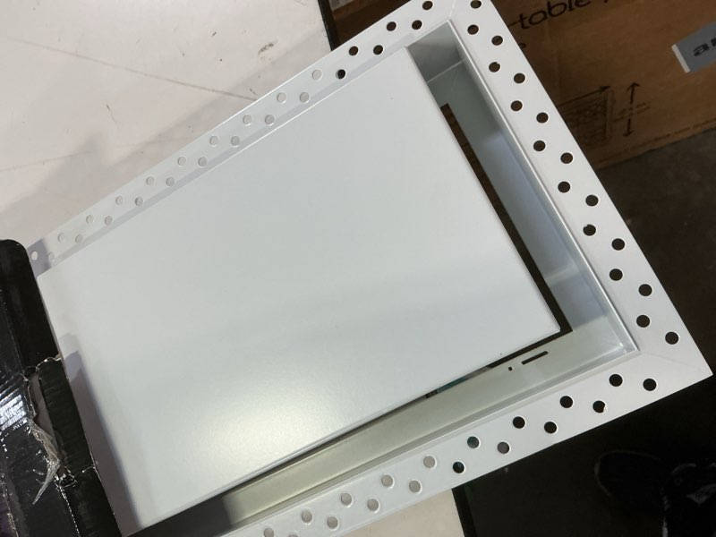 Condition photo showing Good Condition for 8x30 flush wall vents, air vent cover metal ceiling vent covers paintable hvac vent cover for drywall vent decorative air vent modern register grille for walls ceiling, matte white