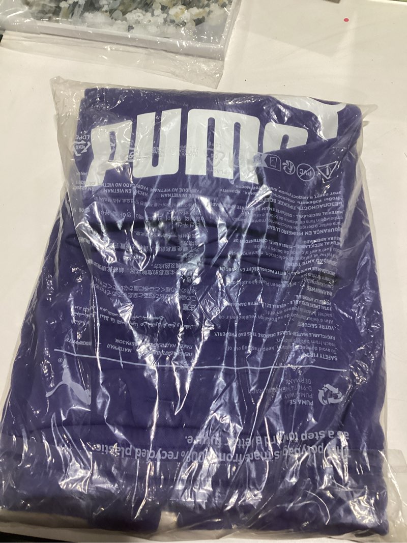 PUMA Men's Size Logo Fleece 10" Shorts (Available in Big, Blue Crystal SS25, 3X-Large Tall